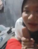 Kakak jilbab sepongin kontol adik crot dimulut